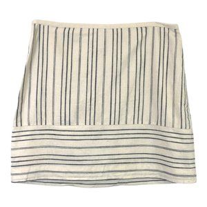 Madewell Linen/Cotton Striped Mini Skirt